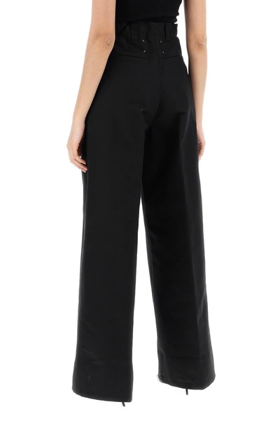 Maison margiela cotton gabardine trousers for