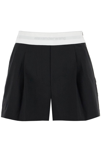 Alexander Wang Pleated Shorts With Branded Band