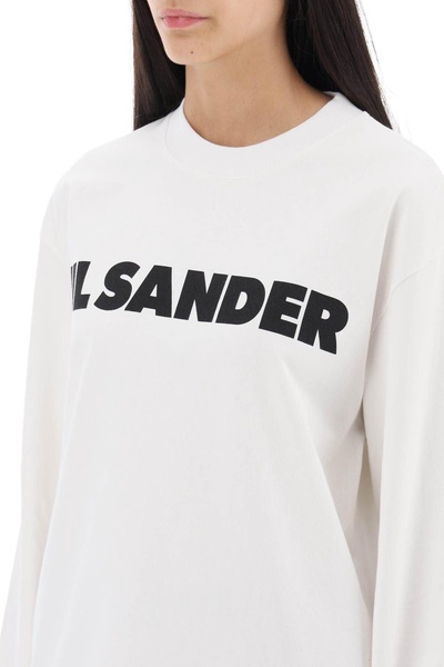 Jil Sander Long Sleeved Logo T Shirt