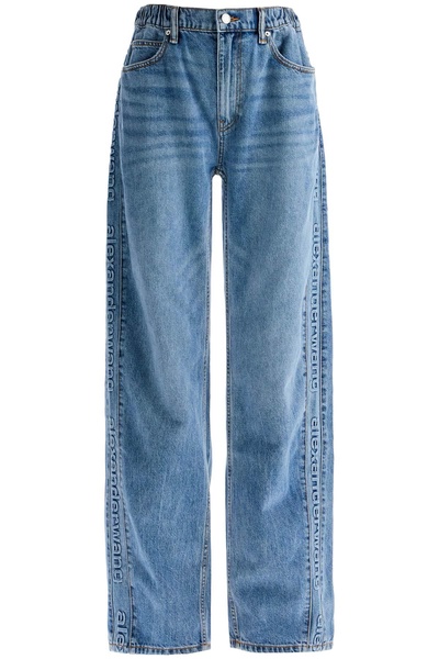 Alexander Wang Wide Leg Jeans With Branded Stripes