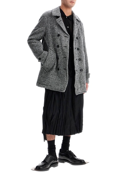 Comme Des Garcons Black Pleated Skirt With Side Z