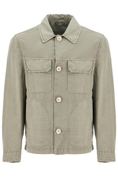 Brunello Cucinelli Linen And Cotton Gabardine Overshirt