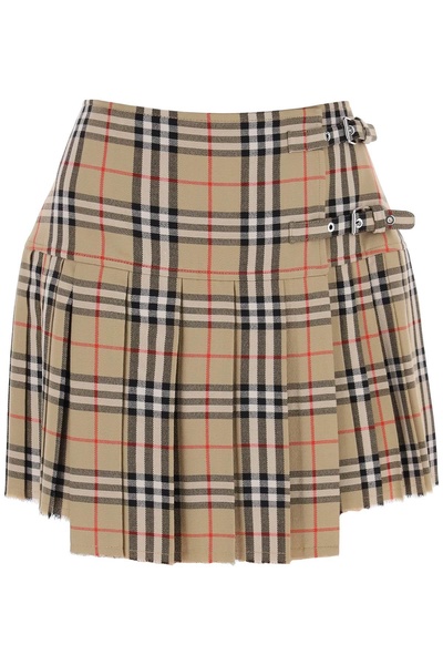 BURBERRY Exquisite Check Mini Kilt Skirt - UK Size 8