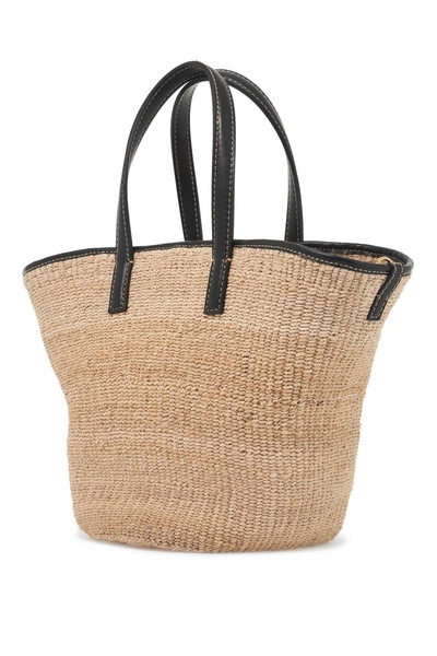 Stella Mc Cartney Raffia Shoulder Bag With Logo.