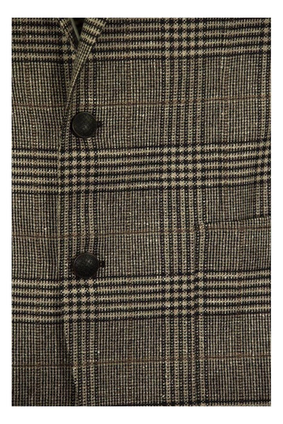 Tagliatore Prince Of Wales Jacket In Wool, Silk And Cashmere