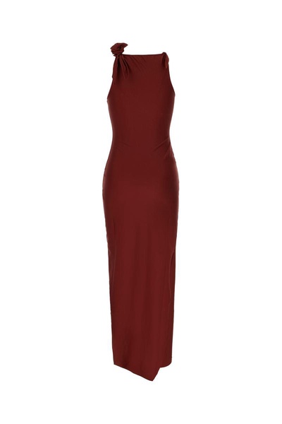 Burgundy Stretch Nylon Dress