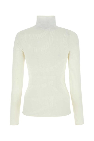 Ivory Stretch Wool Blend Top