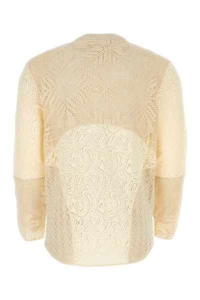 Marine Serre Man Two-Tone Crochet Oversize Sweater