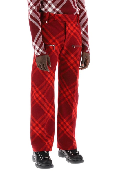 Burberry Plaid-Checked Low-Rise Trousers