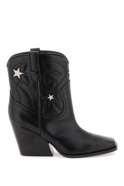 Stella Mc Cartney Texan Ankle Boots With Star Embroidery