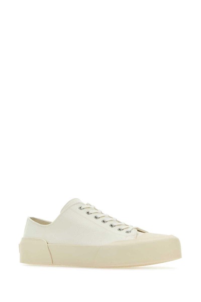 Jil Sander Man Ivory Canvas Sneakers