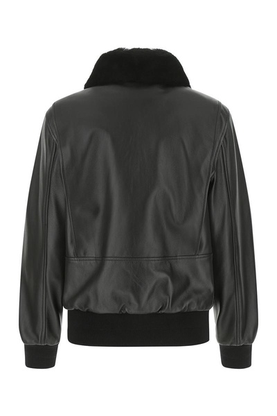 Chloé Shearling Collar Bomber Jacket