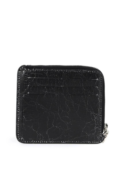 Acne Studios Cracked Leather Wallet With Distressed Women