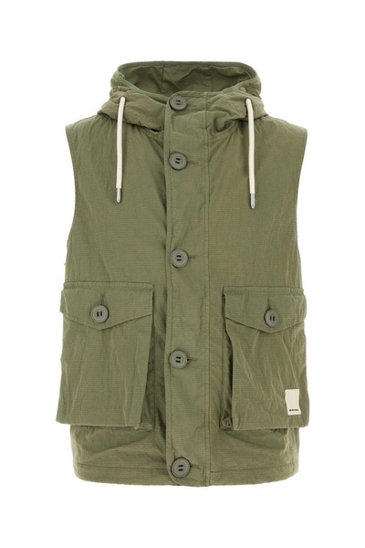 Green Cotton Blend Vest