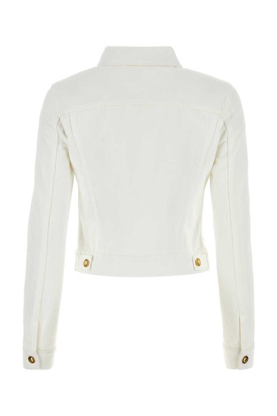 Palm Angels Woman White Denim Jacket