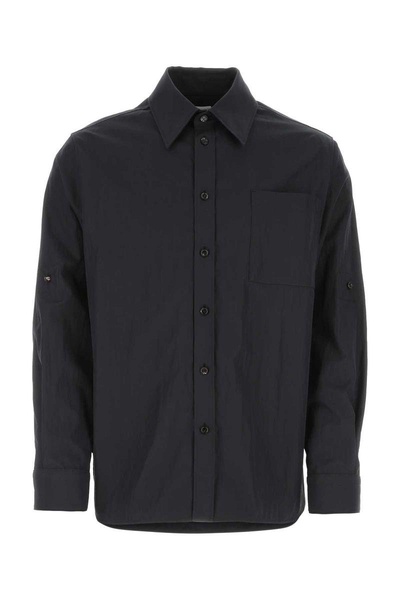 Bottega Veneta Man Midnight Blue Cotton Blend Shirt