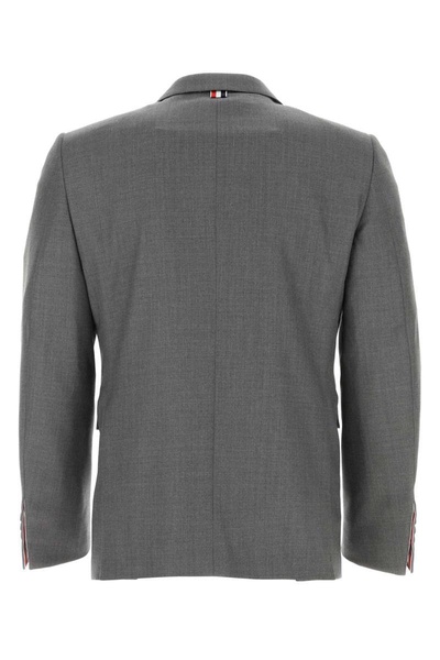 Thom Browne Man Grey Twill Blazer