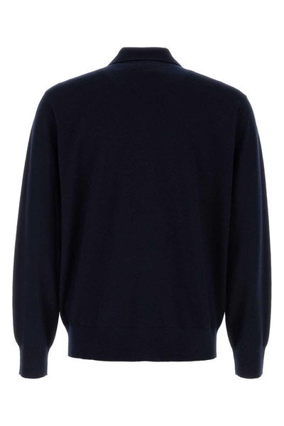 Midnight Blue Wool Muano Polo Shirt