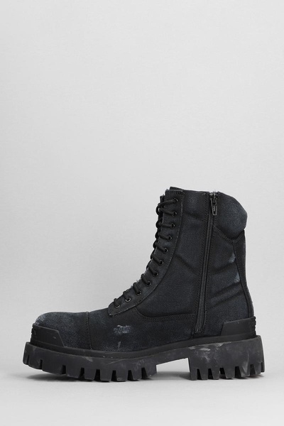 Balenciaga Combat Strike Canvas Combat Boots