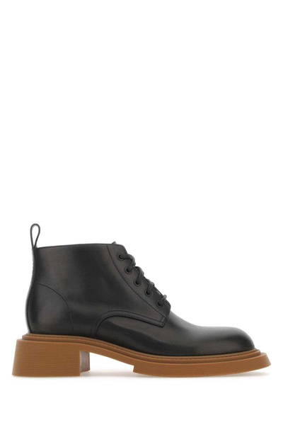 Loewe Man Black Leather Ankle Boots