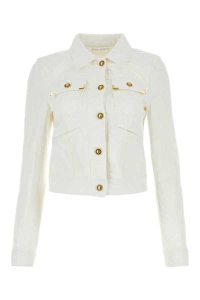 Palm Angels Woman White Denim Jacket