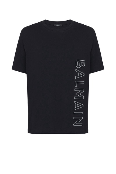 Black T-shirt With Embossed Logo