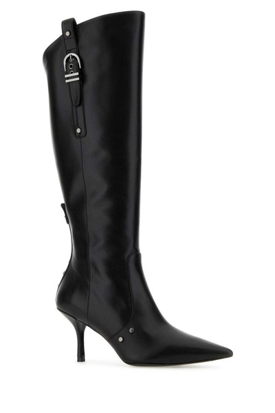 Black Leather Maverick 75 Boots