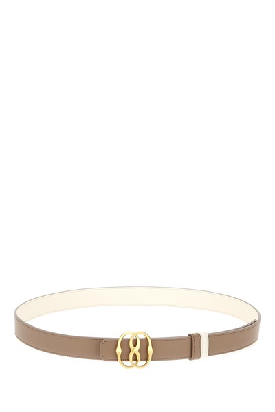 Bally Logo Plaque Buckled Reversible Belt