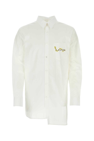 Lanvin Man White Poplin Shirt