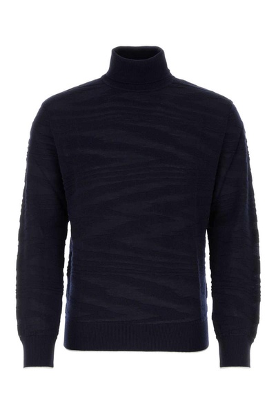 Midnight Blue Wool Blend Sweater