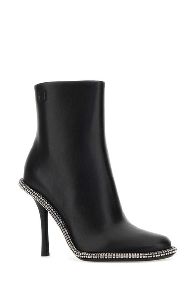 Black Leather Kira 105 Ankle Boots