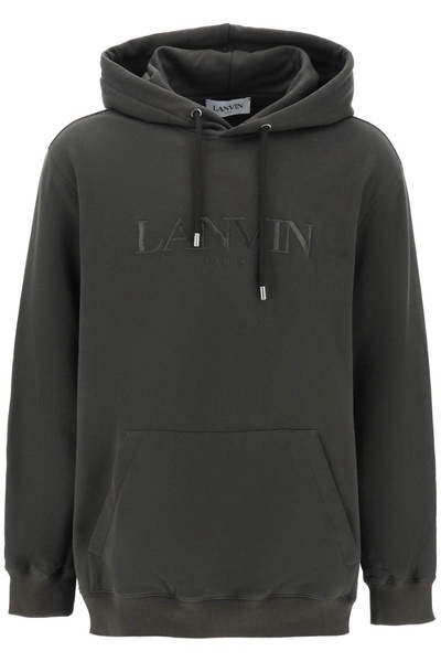 Lanvin Hoodie With Curb Embroidery