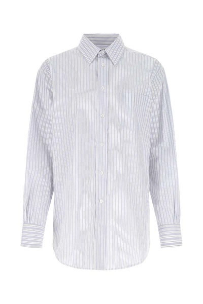 Maison Margiela Woman Embroidered Poplin Oversize Shirt