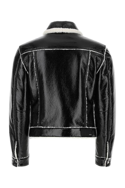 Amiri Button-Up Long Sleeved Leather Jacket