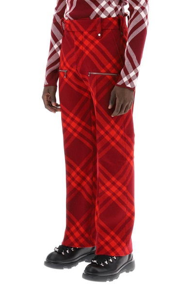 Burberry Plaid-Checked Low-Rise Trousers