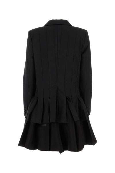 Black polyester blend blazer