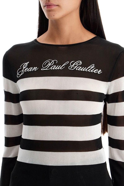 Jean Paul Gaultier Mariniere Print Top