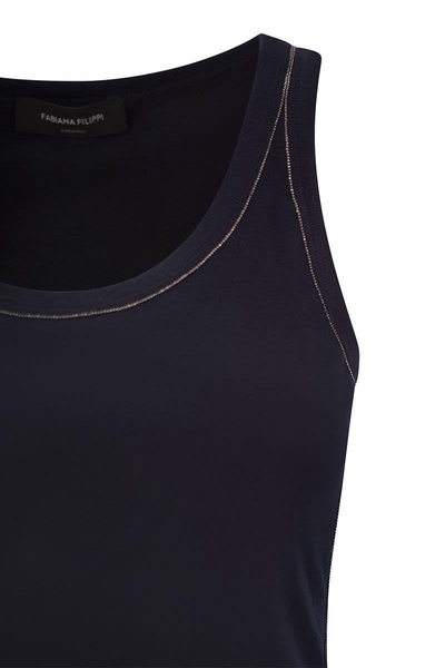 Fabiana Filippi Ribbed Jersey Tank Top