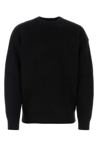 Marine Serre Man Black Wool Blend Sweater