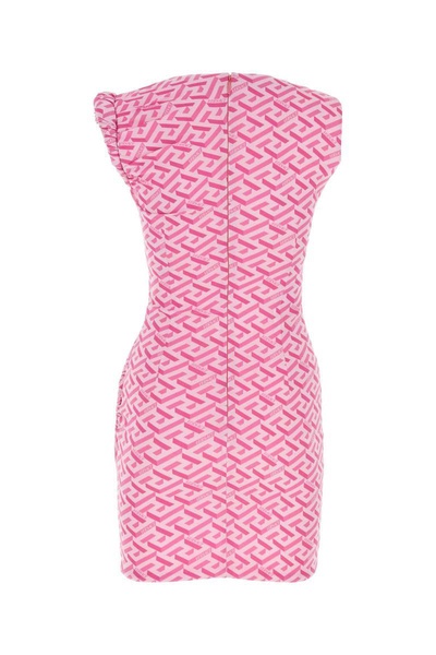 Versace Woman Printed Stretch Crepe Mini Dress