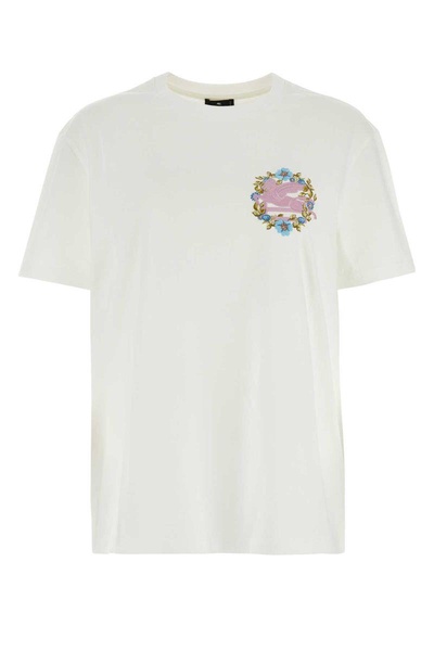 Etro Floral Pegasus Embroidered T-Shirt Women