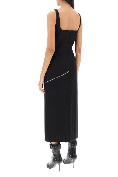 ALEXANDER MCQUEEN Sophisticated Convertible Panel Sheath Dress in Black - FW23