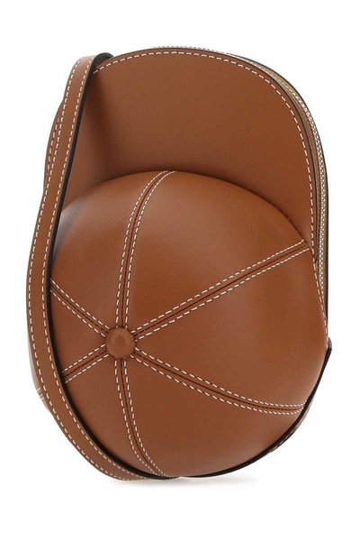 Caramel Leather Medium Cap Crossbody Bag