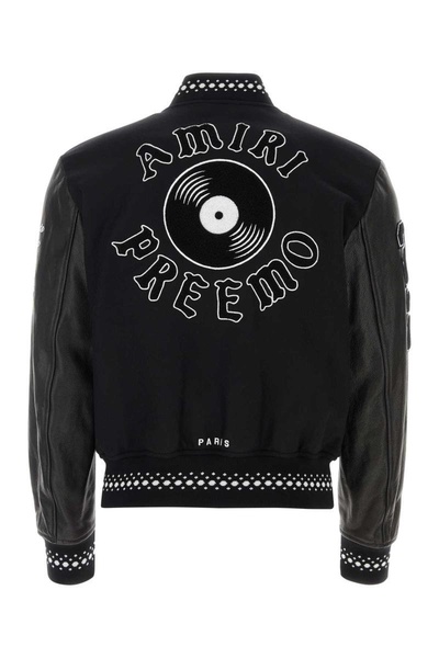 Black Wool Blend Dj Premier Bomber Jacket