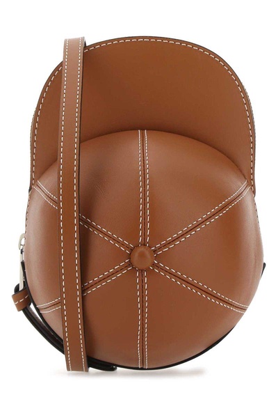 Caramel Leather Medium Cap Crossbody Bag