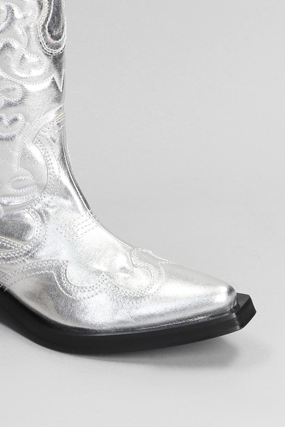 Texan Boots In Silver Polyester