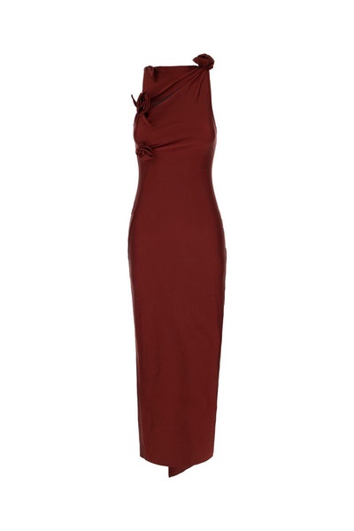 Burgundy Stretch Nylon Dress