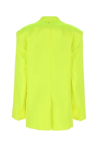 Fluo Yellow Satin Racer Blazer