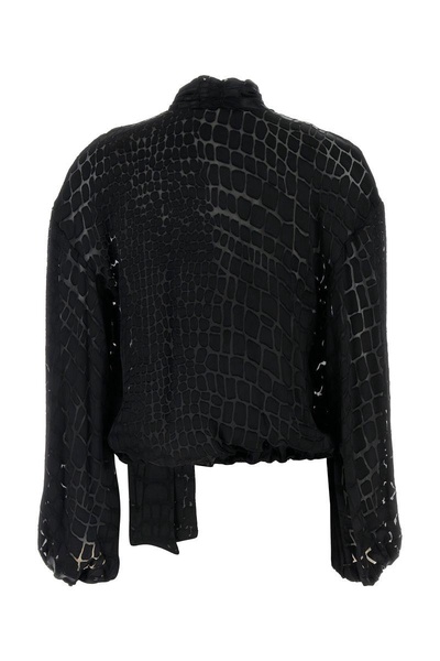 Blumarine Woman Black Devore Blouse