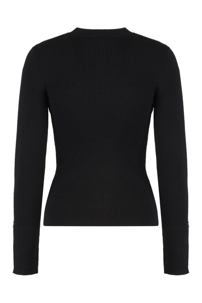 Pinko Rabbocco Knitted Wool-Blend Top